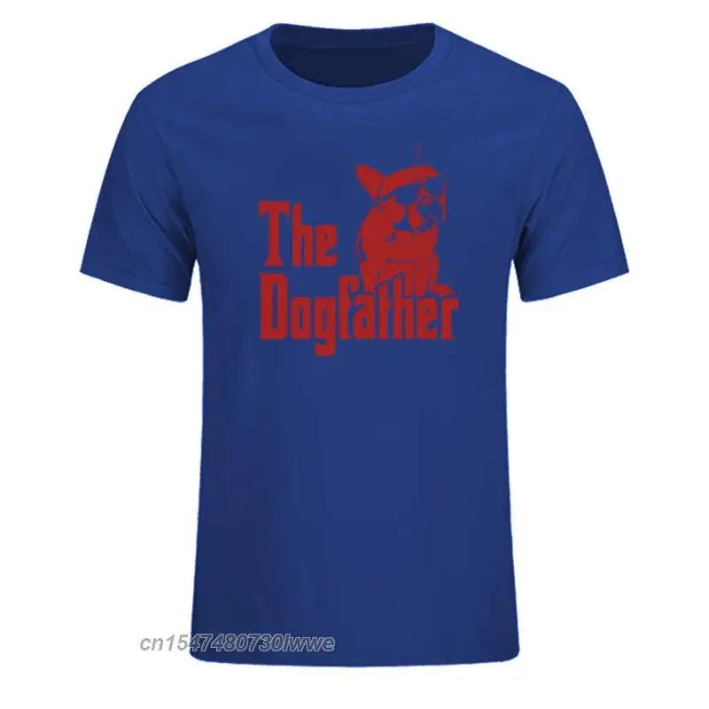 The Dogfather Dog Dad French Bulldog Funny T Shirts Men Cotton Harajuku Vintage - Buy That Thang