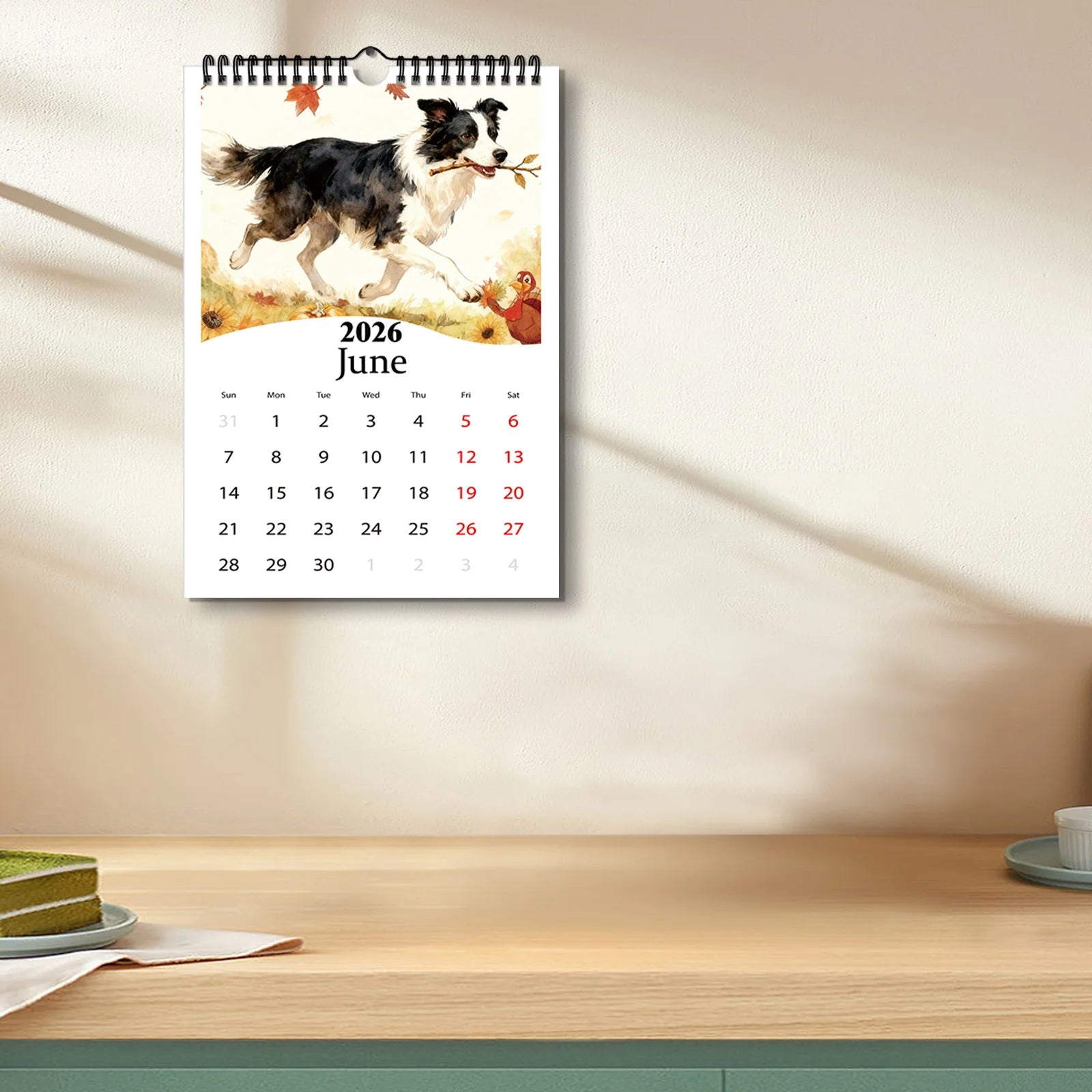 1PC 2026 Pug Theme Calendar,for Checking Dates, Wall Decoration, Suitable for Pet Lovers, and A Lovely Pet - themed Lifestyle Gift - Buy That Thang