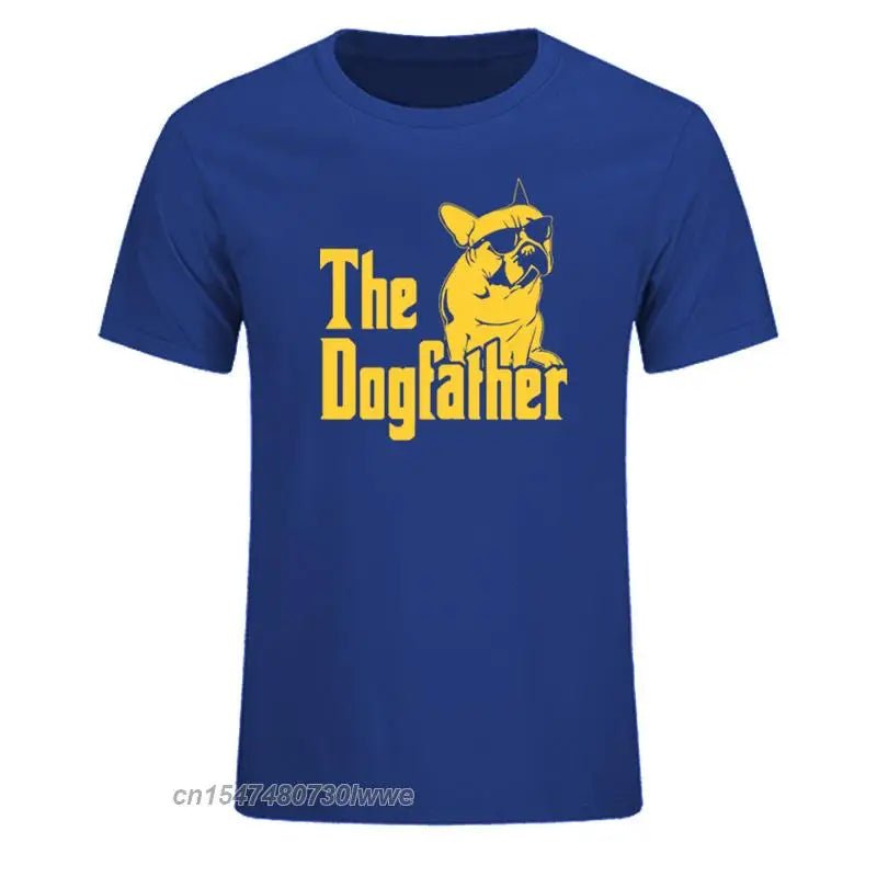 The Dogfather Dog Dad French Bulldog Funny T Shirts Men Cotton Harajuku Vintage - Buy That Thang