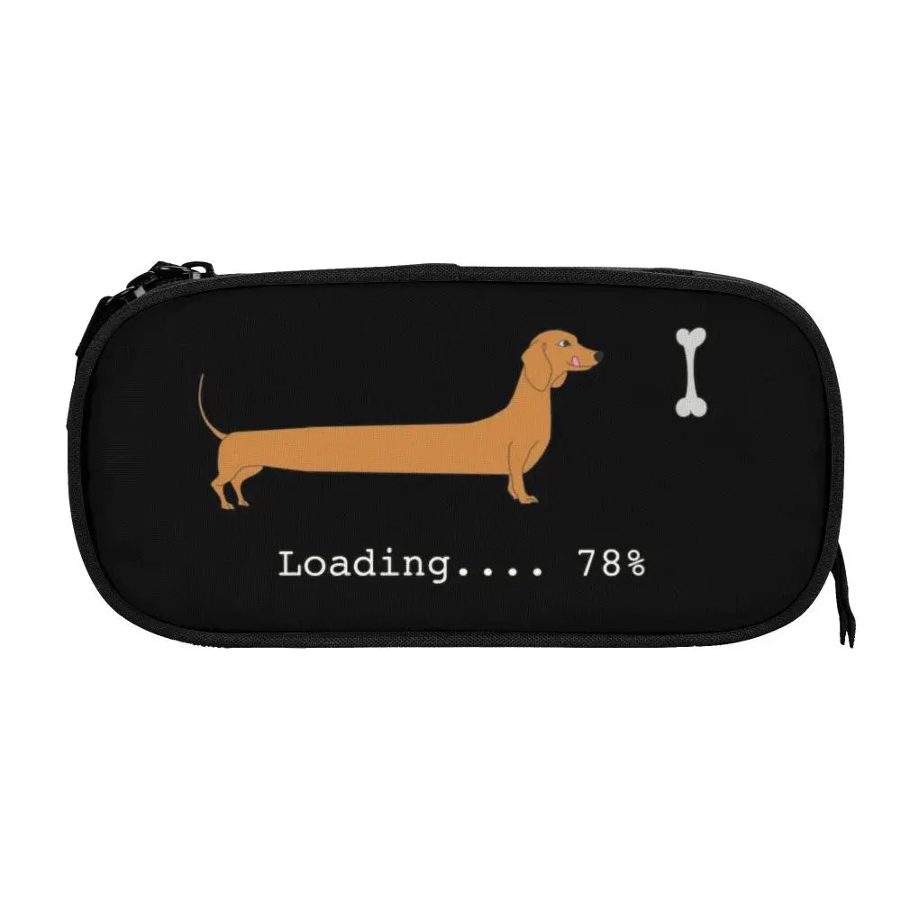 Custom Cute Dachshund Dog Cute Pencil Case Girls Boys Large Capacity Puppy Pet Pencil Pouch School Accessories