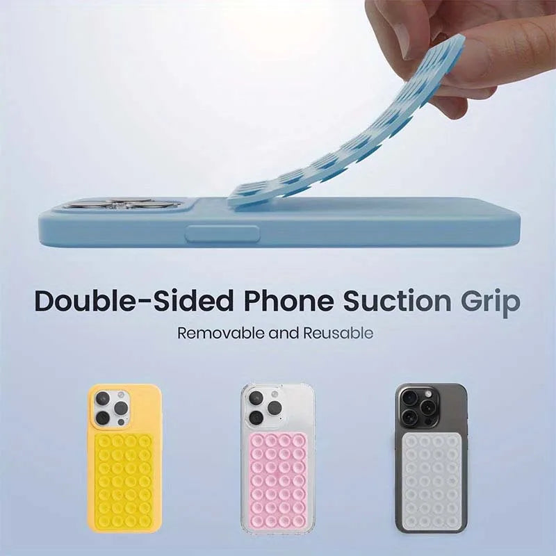 Silicone Suction Cup Phone Stand with Strong Double-Sided No-Hand Grip, Video Fixing Pad, Silicone Rubber Suction, Silicone Case