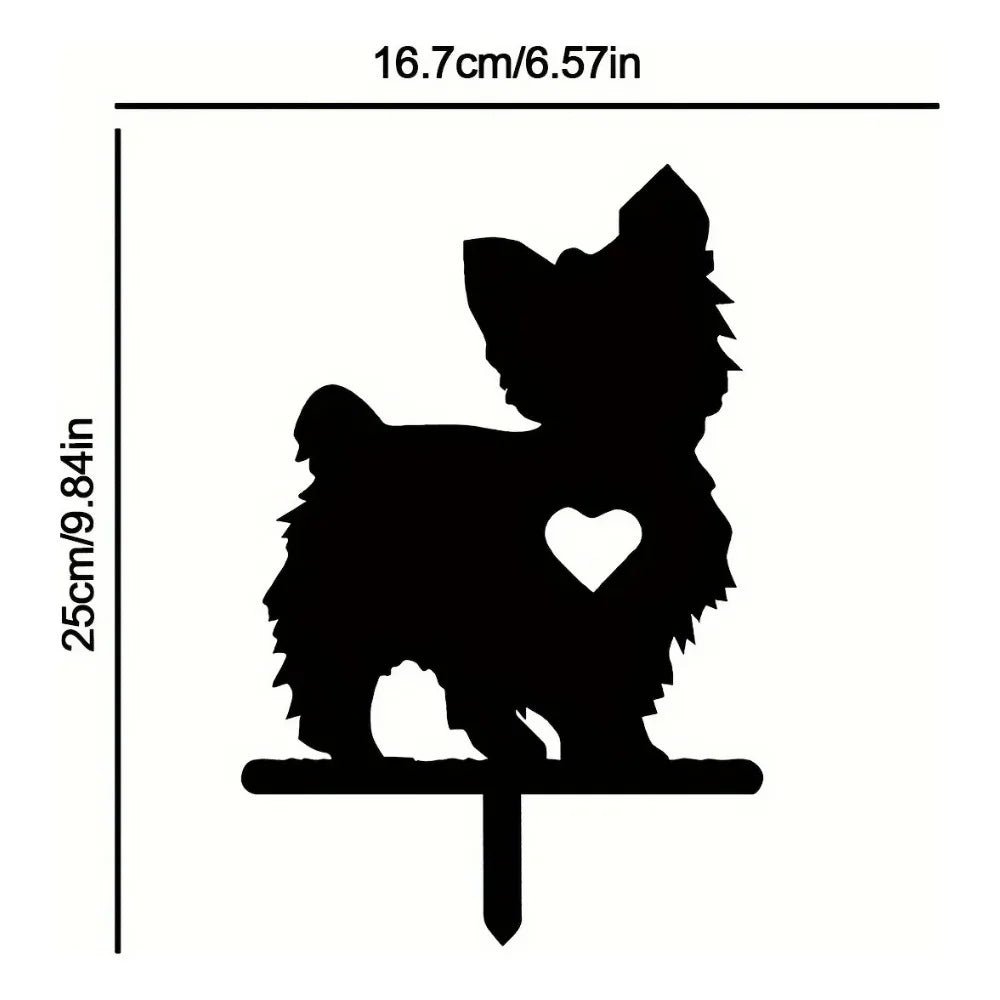 Cute Yorkie Dog Memorial Stake - Buy That Thang