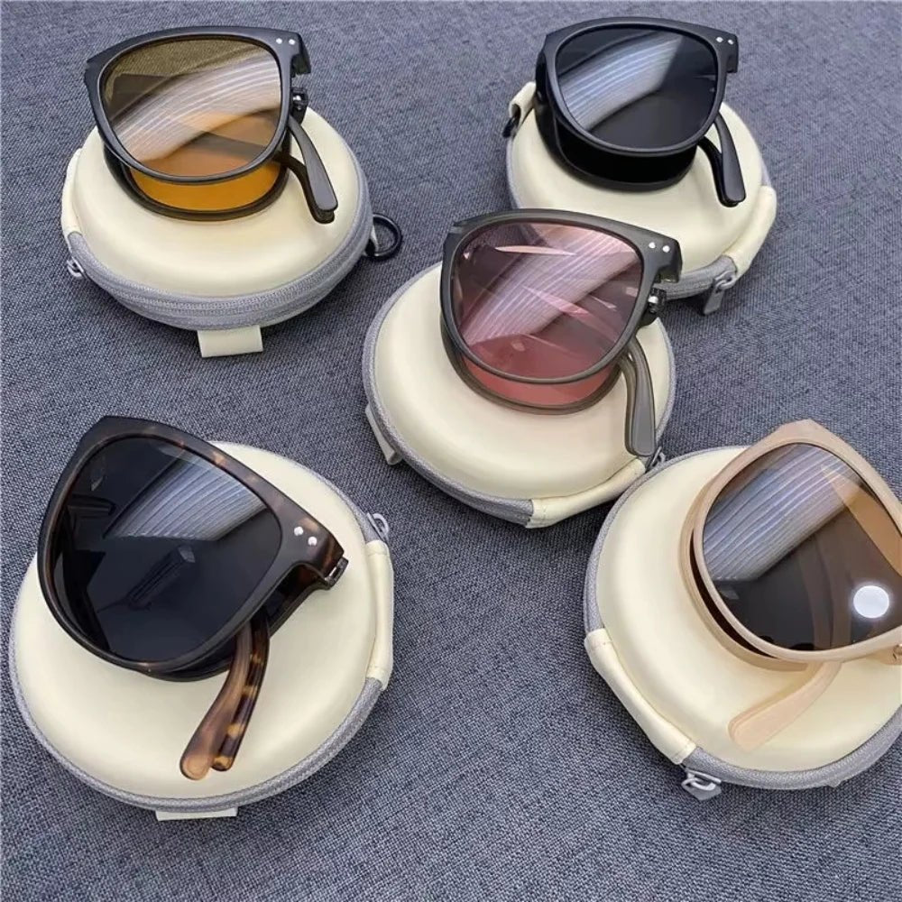 Foldable Sunglasses Square Frame for Men Women Folding Driving Eyewear Sun Glasses Outdoor Sunglasses - Buy That Thang