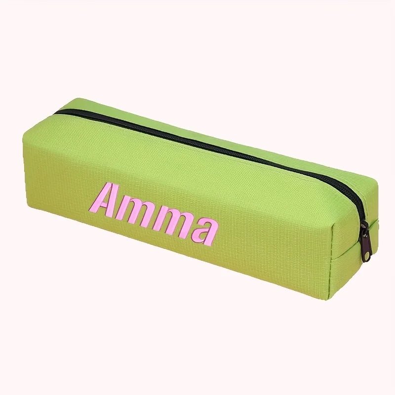 Custom Name Pencil Case - Simple Durable Convenient Stationery Bag for Students Perfect Gifts & School - Buy That Thang