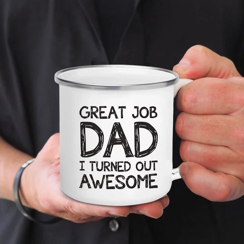 Dad Nutritional Facts Coffee Mug Enamel Cup - Buy That Thang