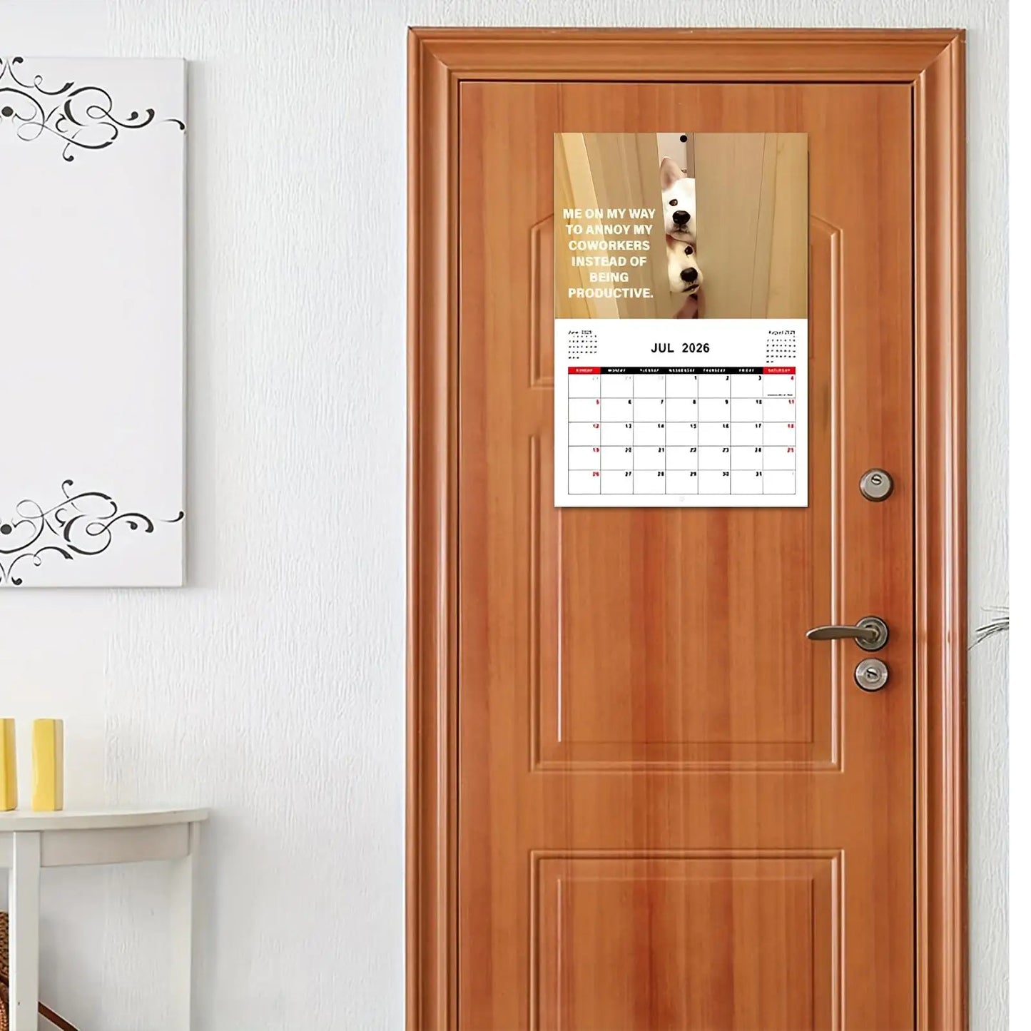 Dog Calendar Funny Puppy Photo Calendar Creative 2026 Working Dog Planner For Table Organizing Workplace Planning Friends School - Buy That Thang
