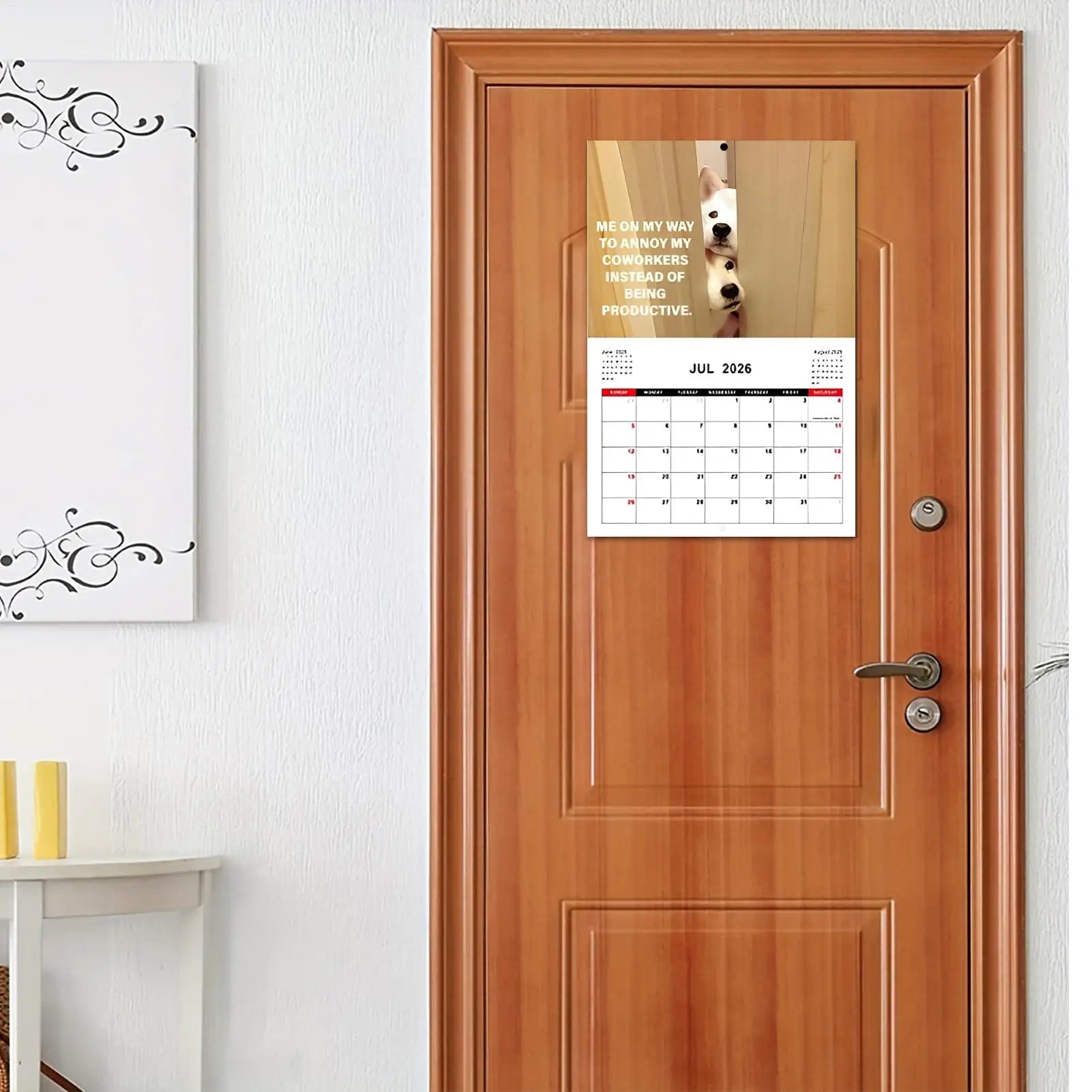 Dog Calendar Funny Puppy Photo Calendar Creative 2026 Working Dog Planner For Table Organizing Workplace Planning Friends School - Buy That Thang