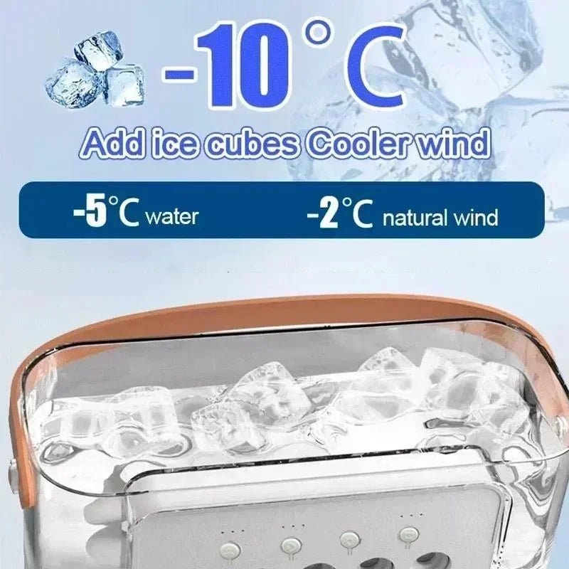 New 3 In 1 Fan AIr Conditioner Household Mini Air Cooler LED Night Light Portable Humidifier