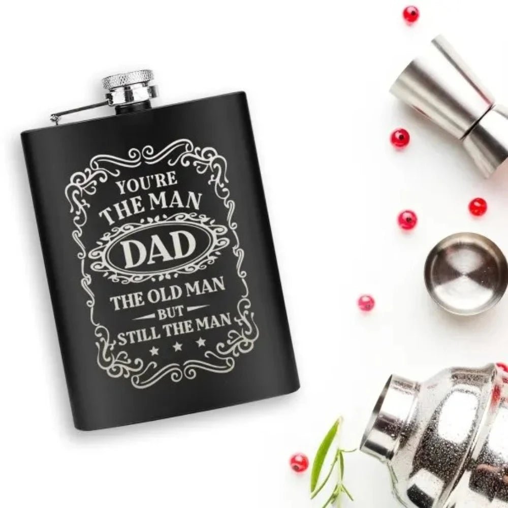 Gifts for Dad, Funny Hip Flask, Personalized Gifts Whisky Flask - Buy That Thang