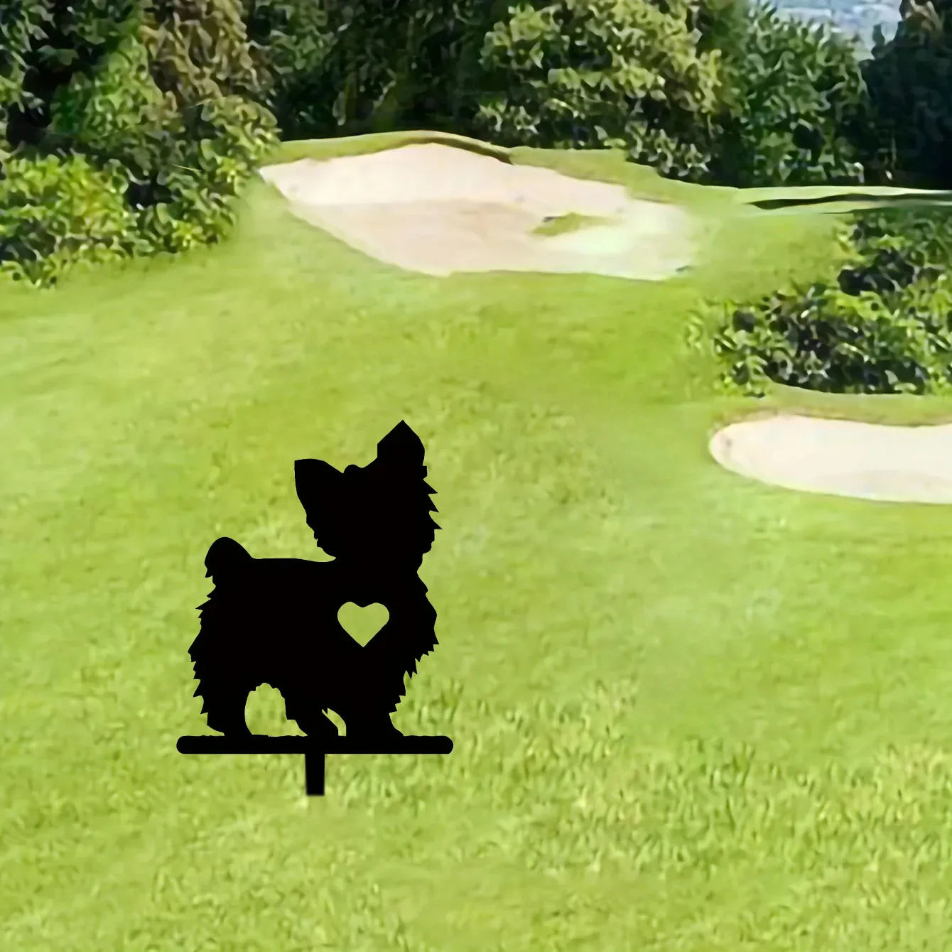 Cute Yorkie Dog Memorial Stake - Buy That Thang