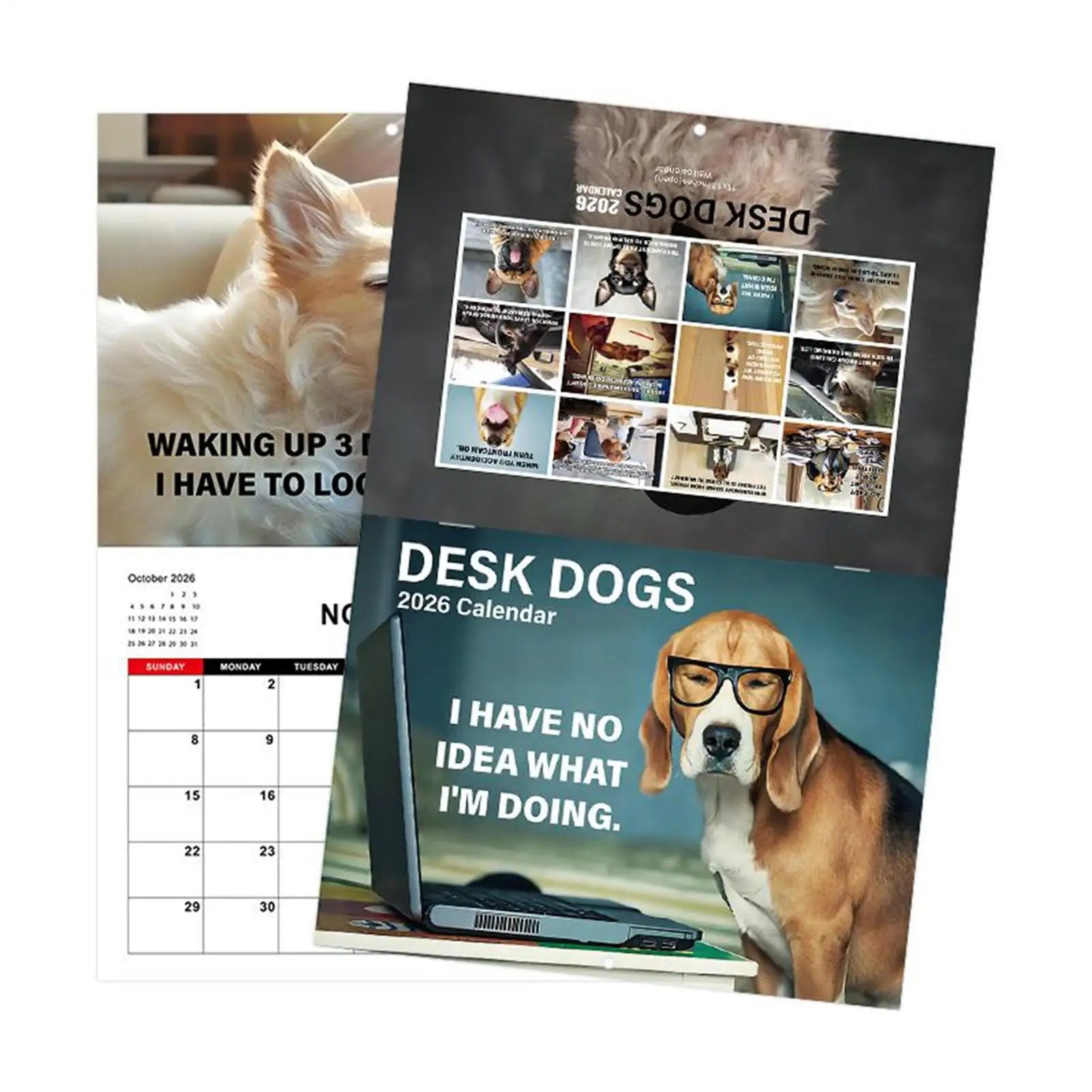 Dog Calendar Funny Puppy Photo Calendar Creative 2026 Working Dog Planner For Table Organizing Workplace Planning Friends School - Buy That Thang