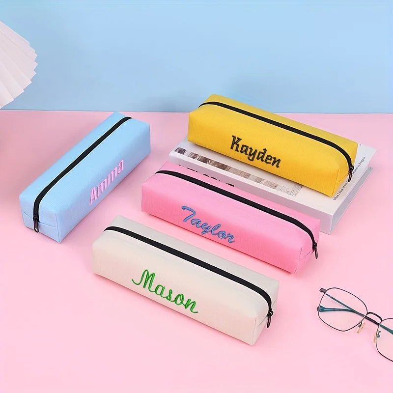 Custom Name Pencil Case - Simple Durable Convenient Stationery Bag for Students Perfect Gifts & School - Buy That Thang