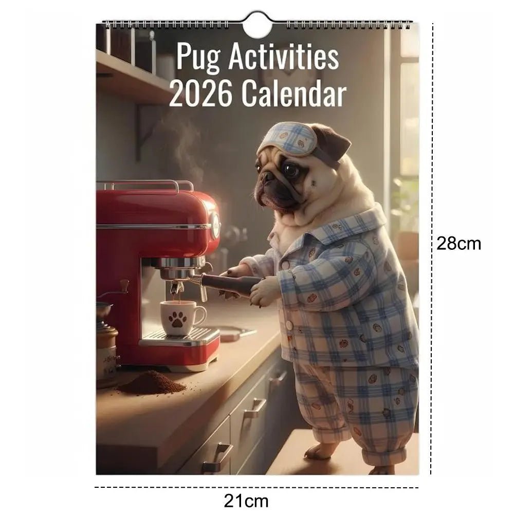 Fantastic Pug Calendar 2026 Beagle German Shepherd Wall Calendar Family Planner Golden Retriever Funny Dog Calendar Home Decor - Buy That Thang