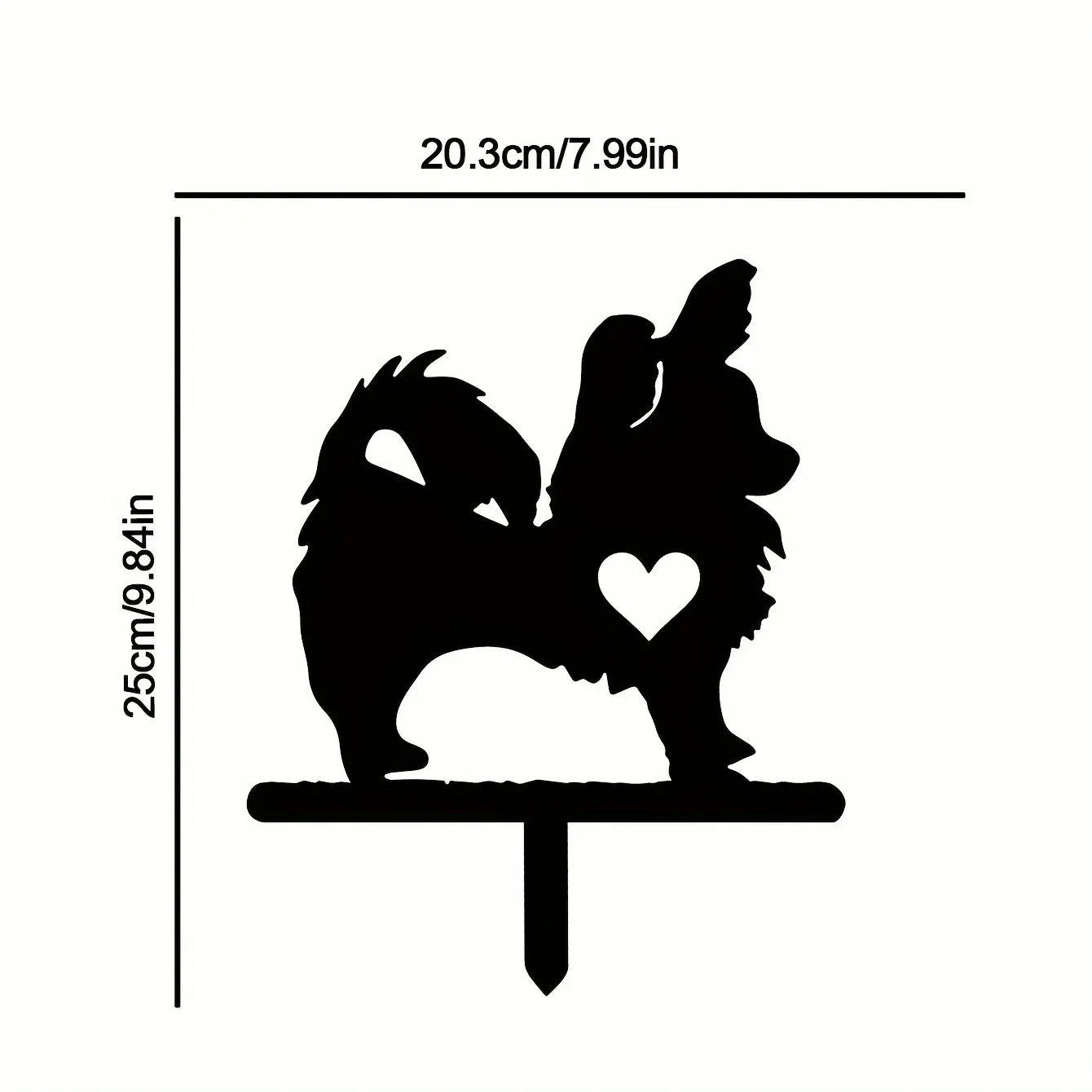 "Garden Outdoor Decoration: Pomeranian Stake" Create a beautiful look with this pet art. - Buy That Thang