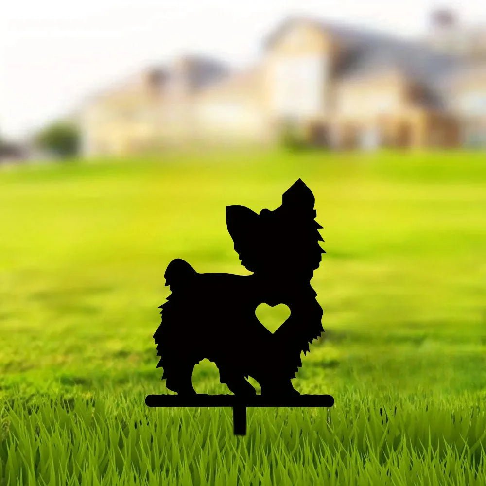 Cute Yorkie Dog Memorial Stake - Buy That Thang