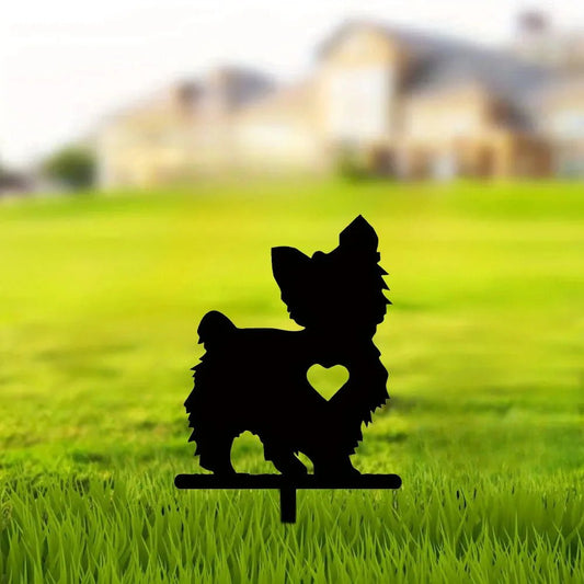 Cute Yorkie Dog Memorial Stake - Buy That Thang