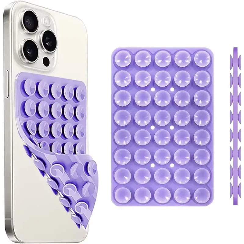 Silicone Suction Cup Phone Stand with Strong Double-Sided No-Hand Grip, Video Fixing Pad, Silicone Rubber Suction, Silicone Case