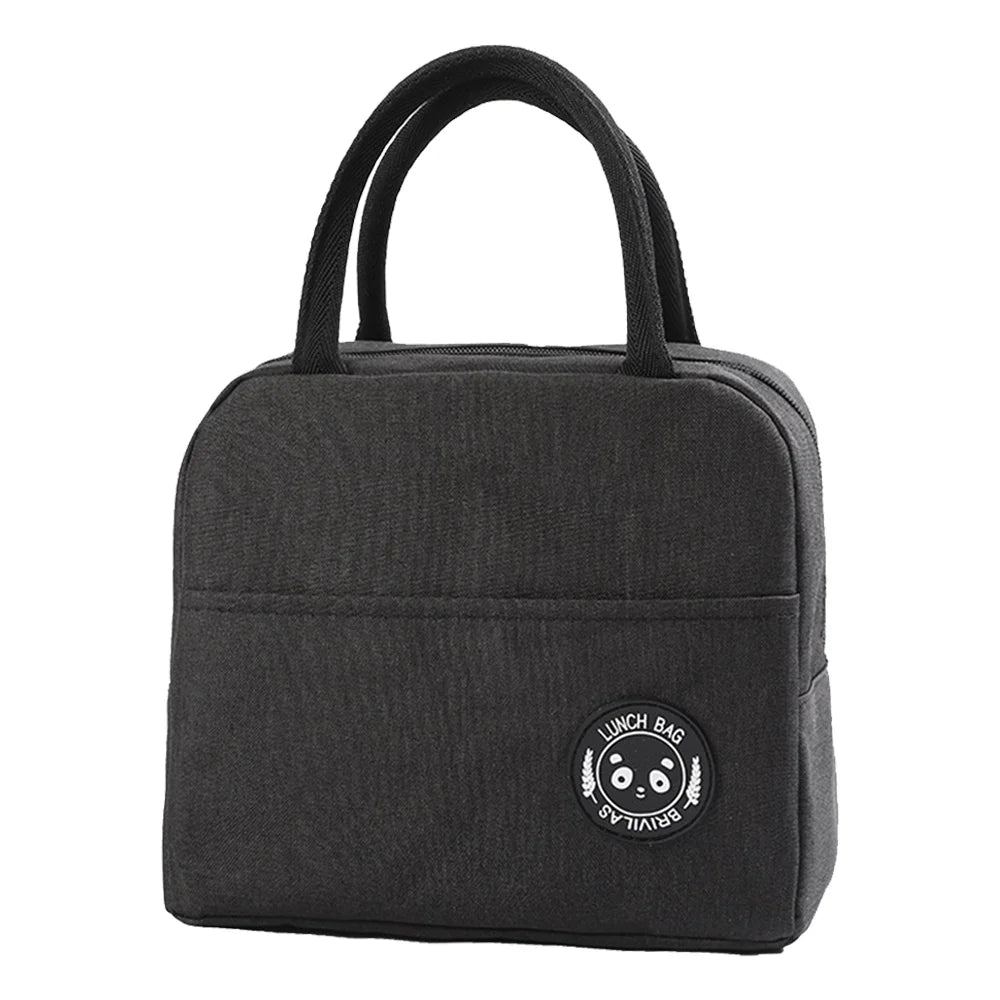 Lunch Bag Cooler Tote Portable Insulated Thermal Canvas Bag Food Picnic Unisex Travel Lunchbox Organizer Bags Gold Letter Print - Buy That Thang