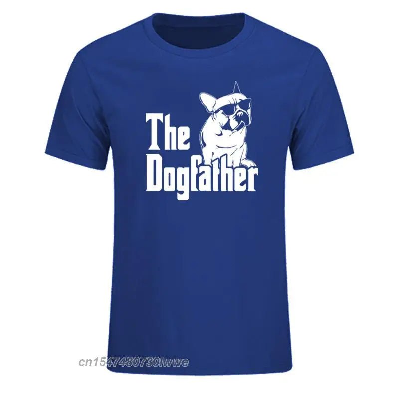 The Dogfather Dog Dad French Bulldog Funny T Shirts Men Cotton Harajuku Vintage - Buy That Thang