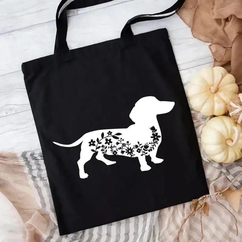 Chic Dachshund Canvas Tote Bag - Large Capacity, Durable & Stylish Handbag for Shopping, Travel, Picnics & Parties - Buy That Thang