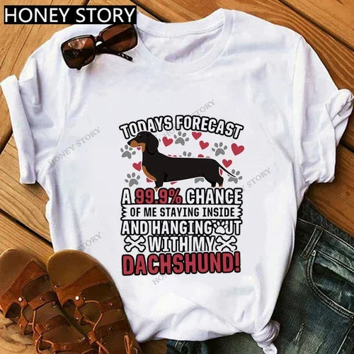 Oversized T-Shirt 'I Love My Dachshund' with Best-selling Print for Men And Women Comfortable Tee