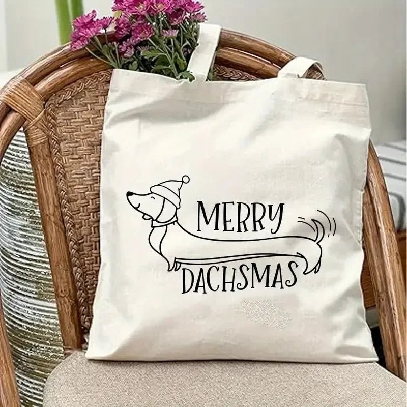 Chic Dachshund Canvas Tote Bag - Large Capacity, Durable & Stylish Handbag for Shopping, Travel, Picnics & Parties - Buy That Thang