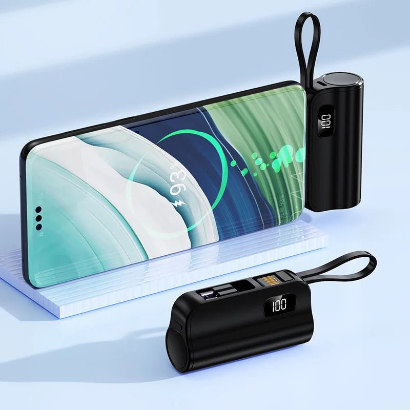 50000mAh Mini Capsule High Capacity Power Bank Portable Wireless Fast Charging External Battery for iPhone Xiaomi Huawei Samsung - Buy That Thang