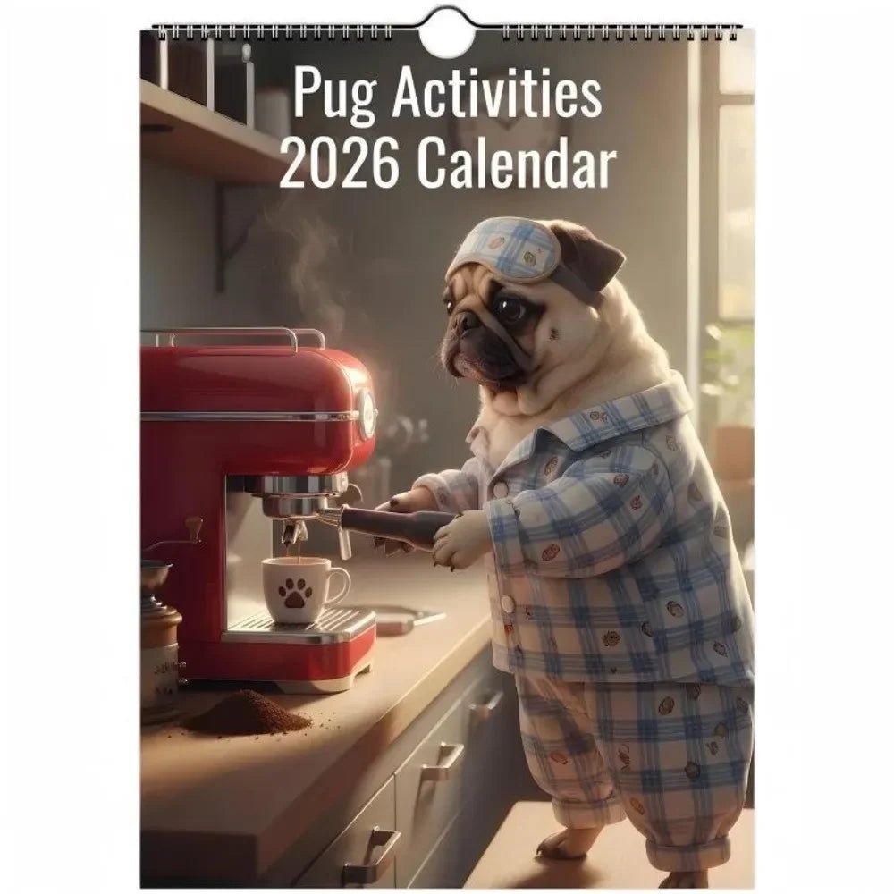 Fantastic Pug Calendar 2026 Beagle German Shepherd Wall Calendar Family Planner Golden Retriever Funny Dog Calendar Home Decor - Buy That Thang