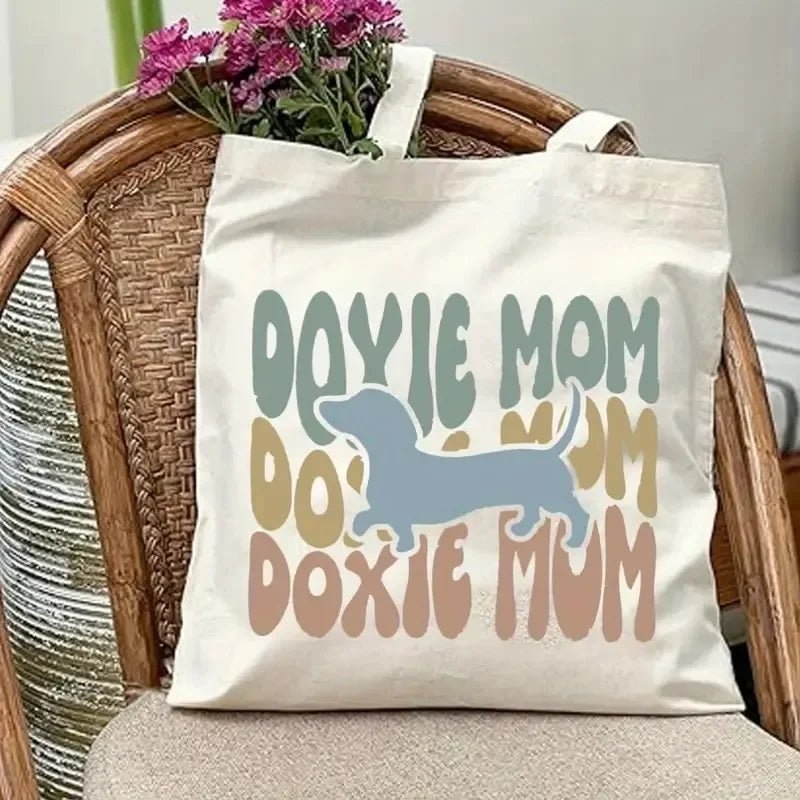 Chic Dachshund Canvas Tote Bag - Large Capacity, Durable & Stylish Handbag for Shopping, Travel, Picnics & Parties - Buy That Thang