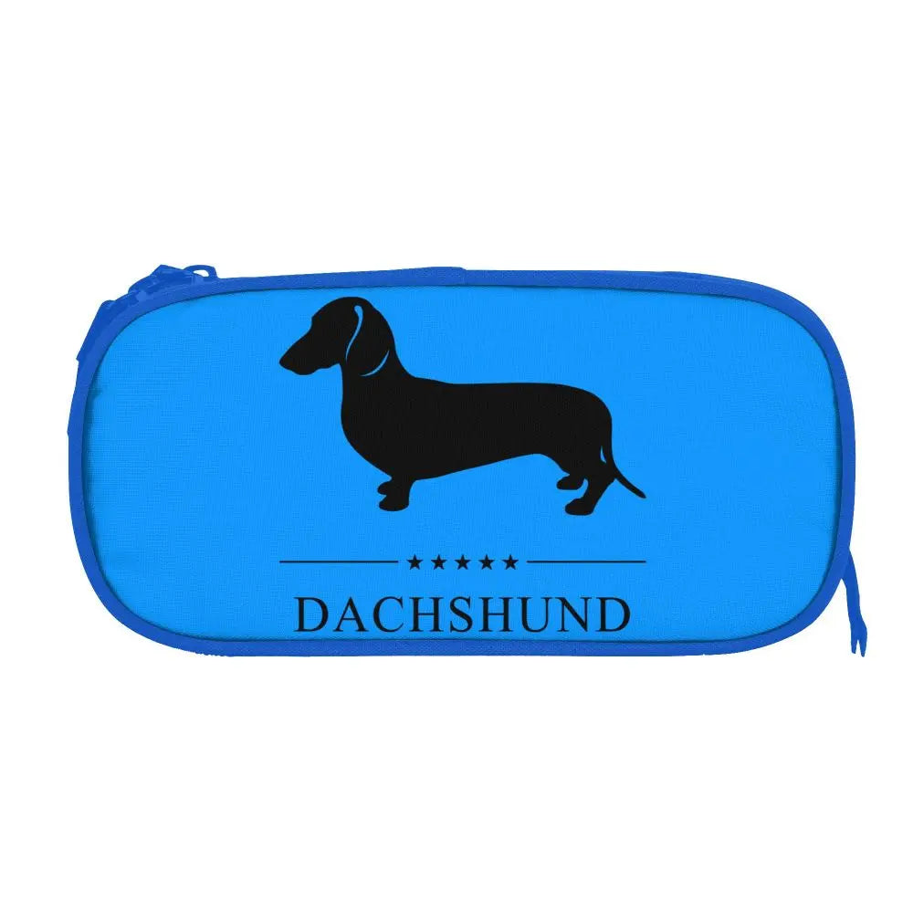 Custom Cute Dachshund Dog Cute Pencil Case Girls Boys Large Capacity Puppy Pet Pencil Pouch School Accessories