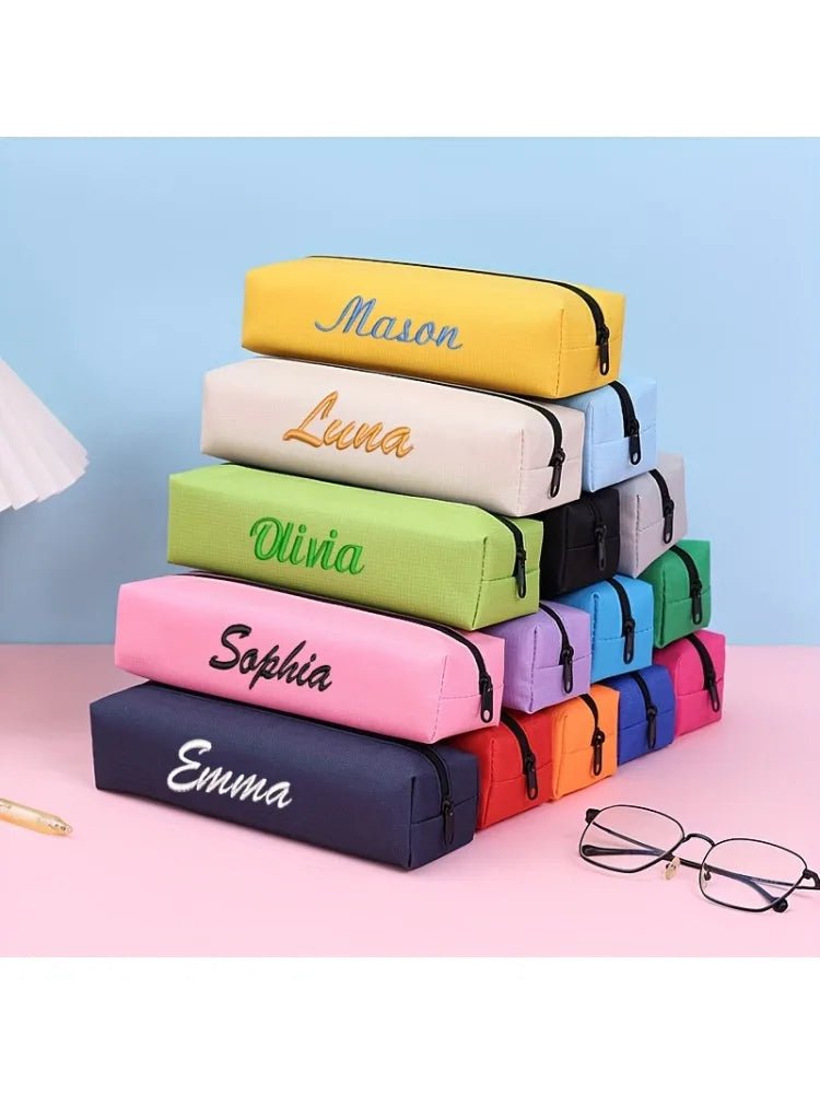 Custom Name Pencil Case - Simple Durable Convenient Stationery Bag for Students Perfect Gifts & School - Buy That Thang