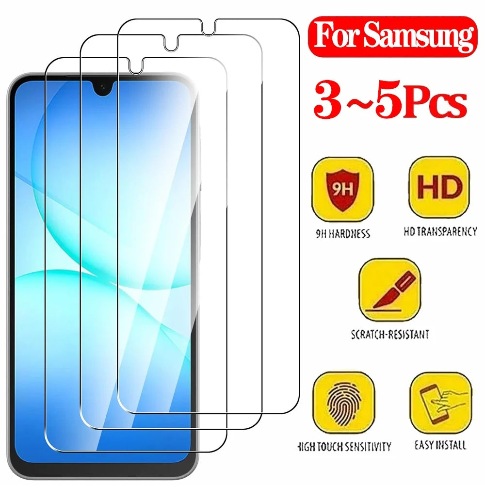 Tempered Glass For Samsung A16 A17 A26 A27 A36 A37 A56 A57 Screen Protector Galaxy A55 A35 A15 A25 A24 Film A51 A52 A53 A54
