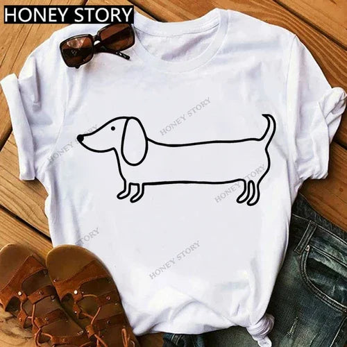 Oversized T-Shirt 'I Love My Dachshund' with Best-selling Print for Men And Women Comfortable Tee