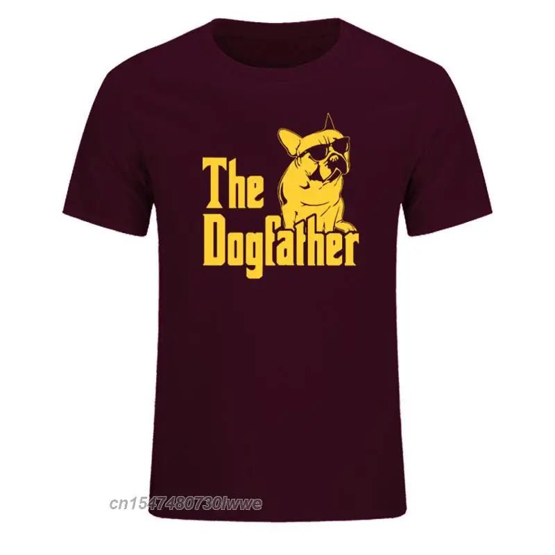 The Dogfather Dog Dad French Bulldog Funny T Shirts Men Cotton Harajuku Vintage - Buy That Thang