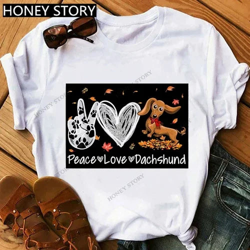 Oversized T-Shirt 'I Love My Dachshund' with Best-selling Print for Men And Women Comfortable Tee