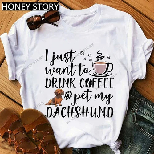 Oversized T-Shirt 'I Love My Dachshund' with Best-selling Print for Men And Women Comfortable Tee