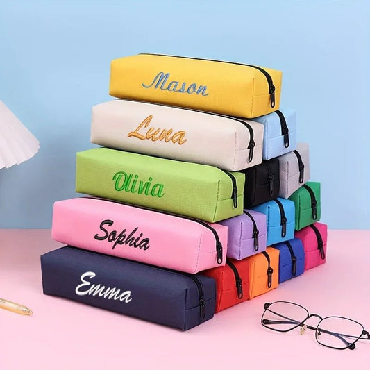 Custom Name Pencil Case - Simple Durable Convenient Stationery Bag for Students Perfect Gifts & School - Buy That Thang