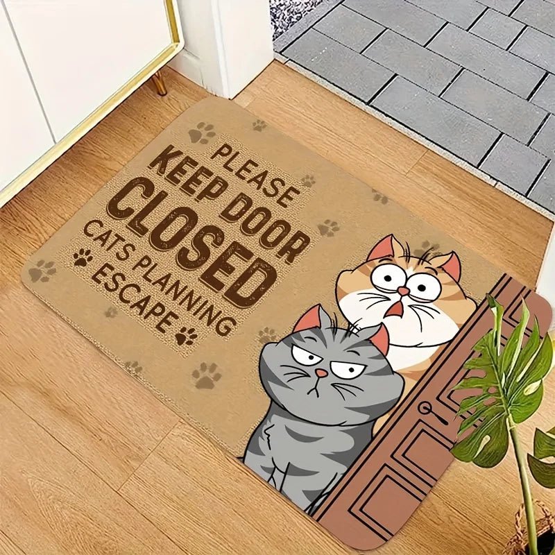 VIKAMA Cartoon Cute Carpet Cat Floor Mat Door Mat Welcome Carpet Outdoor Carpet Rug For Bedroom Living Room Carpet Washable Carp - Buy That Thang