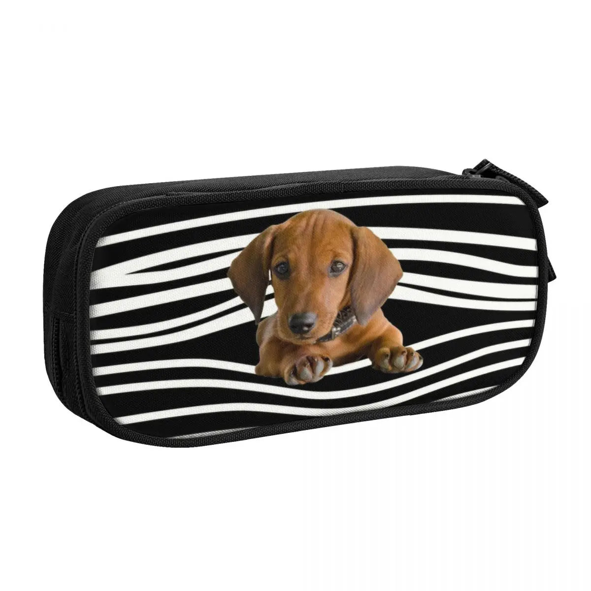 Custom Cute Dachshund Dog Cute Pencil Case Girls Boys Large Capacity Puppy Pet Pencil Pouch School Accessories