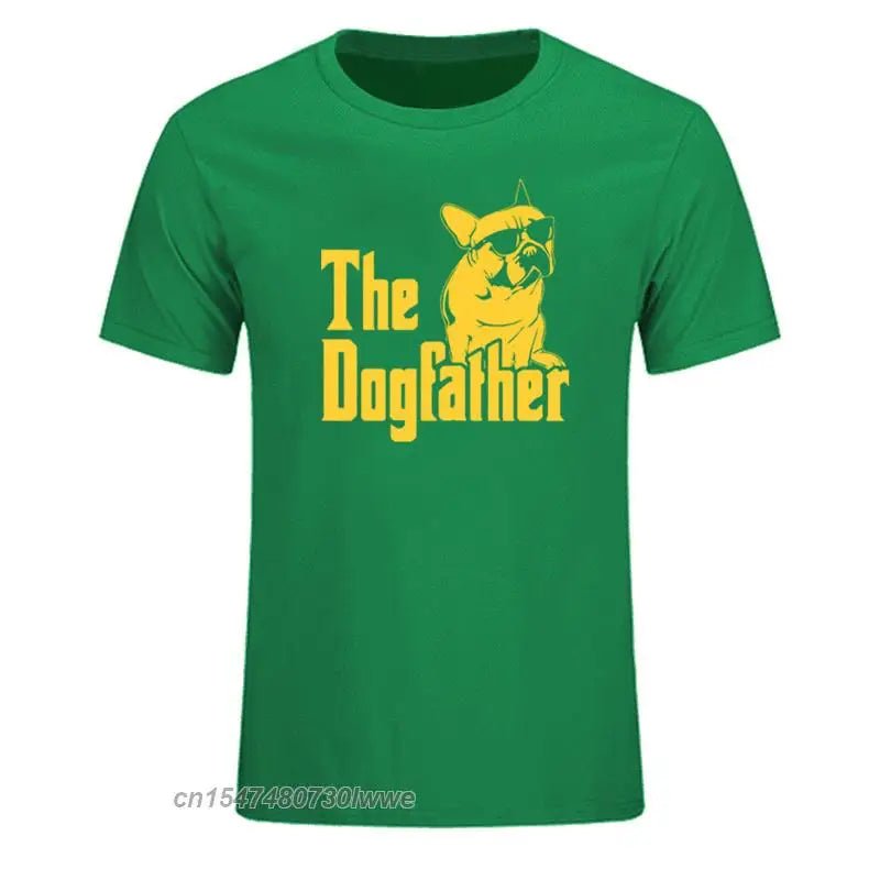 The Dogfather Dog Dad French Bulldog Funny T Shirts Men Cotton Harajuku Vintage - Buy That Thang
