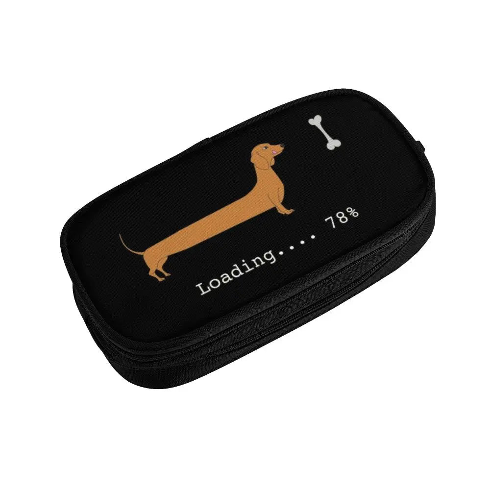 Custom Cute Dachshund Dog Cute Pencil Case Girls Boys Large Capacity Puppy Pet Pencil Pouch School Accessories