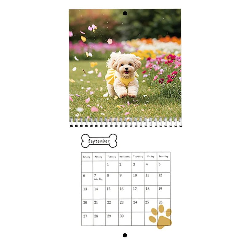 2026 Dog English Animal Style Calendar, Humorous Art Illustration Calendar Daily Travel Record Book High Quality and Durable - Buy That Thang