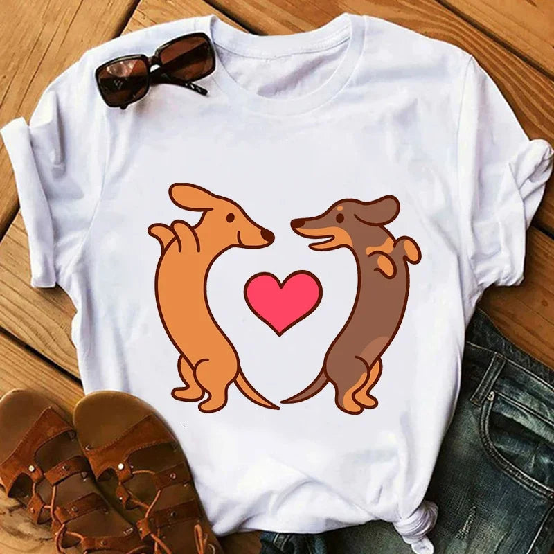 Oversized T-Shirt 'I Love My Dachshund' with Best-selling Print for Men And Women Comfortable Tee