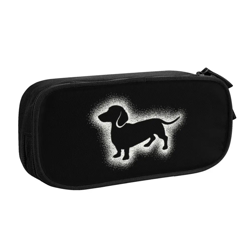 Custom Cute Dachshund Dog Cute Pencil Case Girls Boys Large Capacity Puppy Pet Pencil Pouch School Accessories