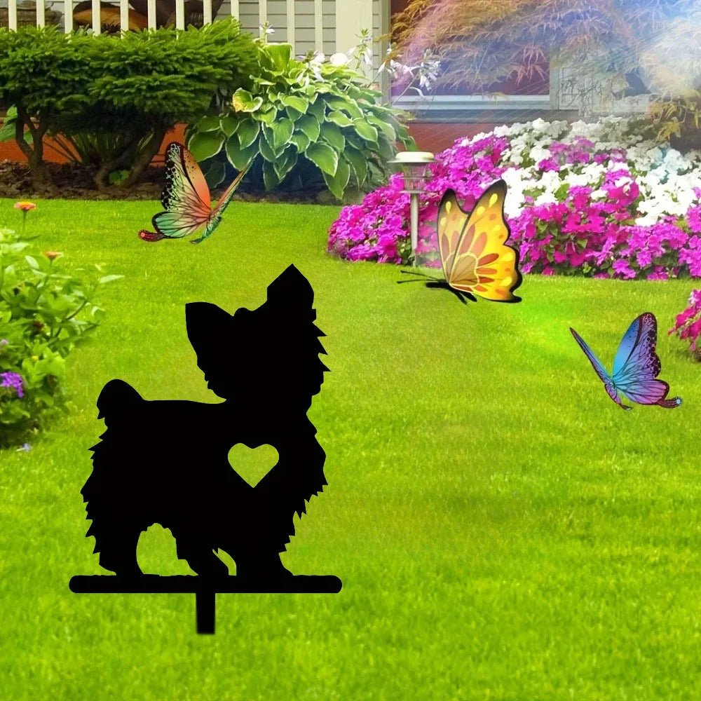 Cute Yorkie Dog Memorial Stake - Buy That Thang