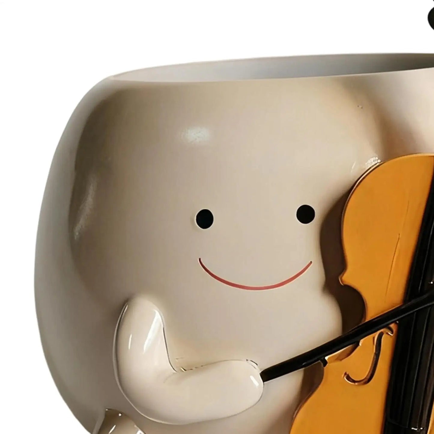 Succulents Pot Smily Face Planter Pot Guitar Succulents Flowerpot Unique Guitar Boy Shape Smile Face Planter With Drainage - Buy That Thang