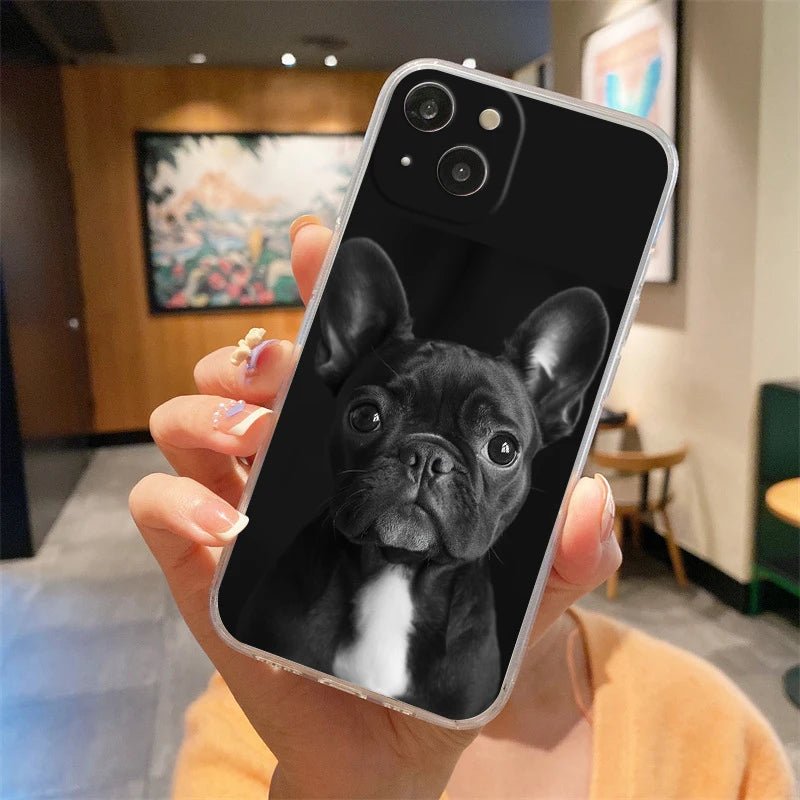 Phone Case For iPhone 16E 15 16 14 13 12 11 Pro Max XS Max 7 8 16 Plus SE2 Soft TPU Clear Cover French Bulldog Dog Pet - Buy That Thang