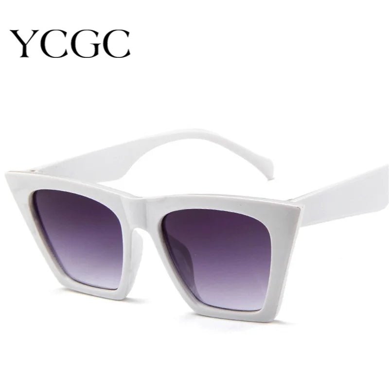 2020 Oversize Square Sunglasses Women Fashion Retro Gradient Sun Glasses Men Blue Big Black White Frame Vintage Eyewear UV400 - Buy That Thang