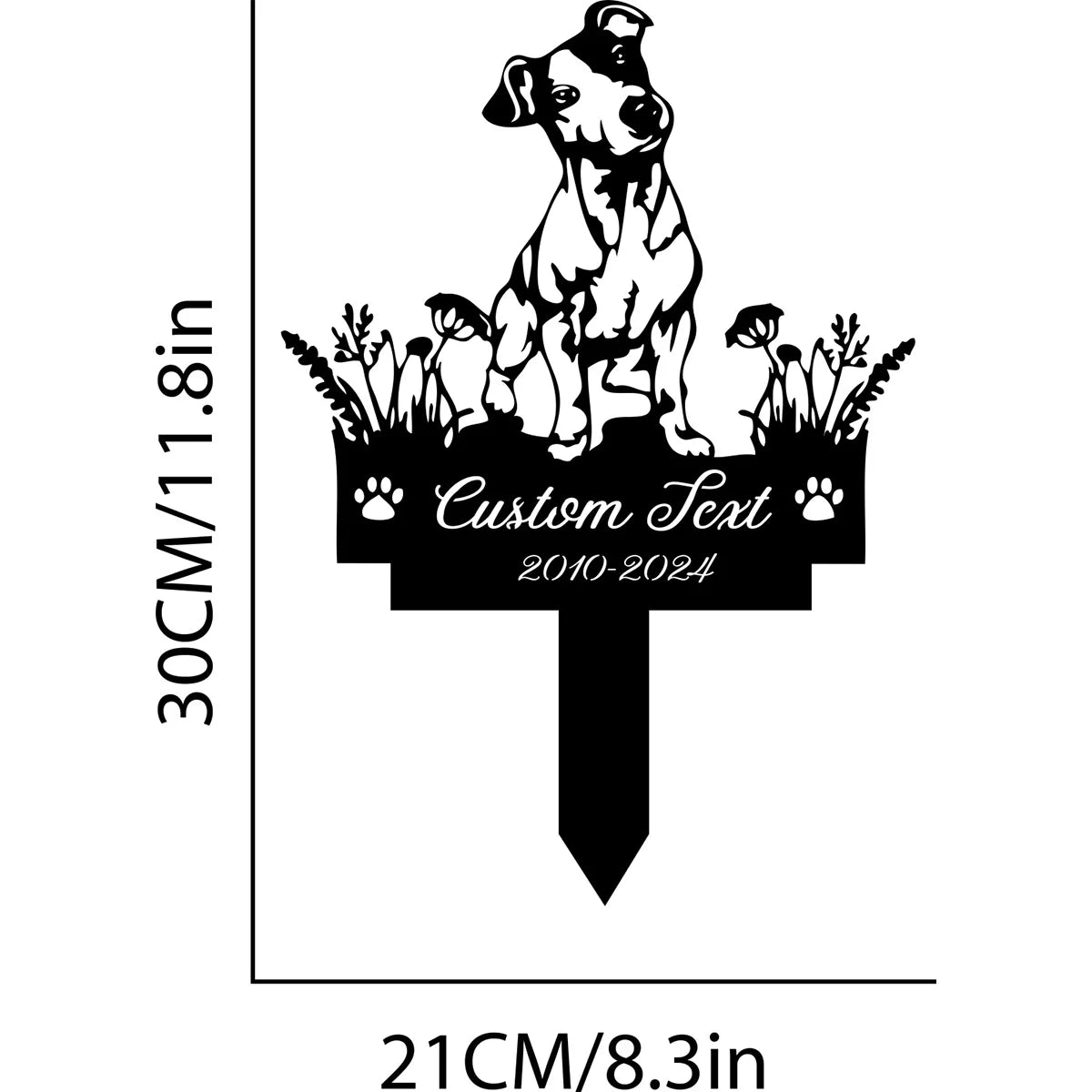 Custom Jack Russell Terrier Dog Memorial Stake, Dog Stake Metal Sign, Personalized Pet Outdoor Stake, Animal Garden Stake - Buy That Thang