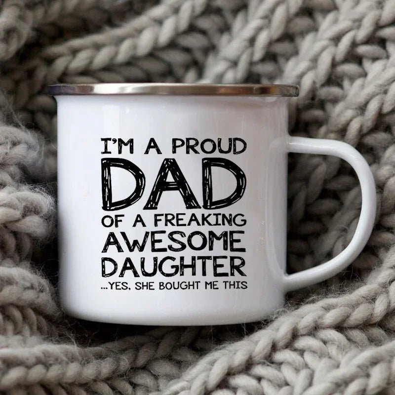 Dad Nutritional Facts Coffee Mug Enamel Cup - Buy That Thang